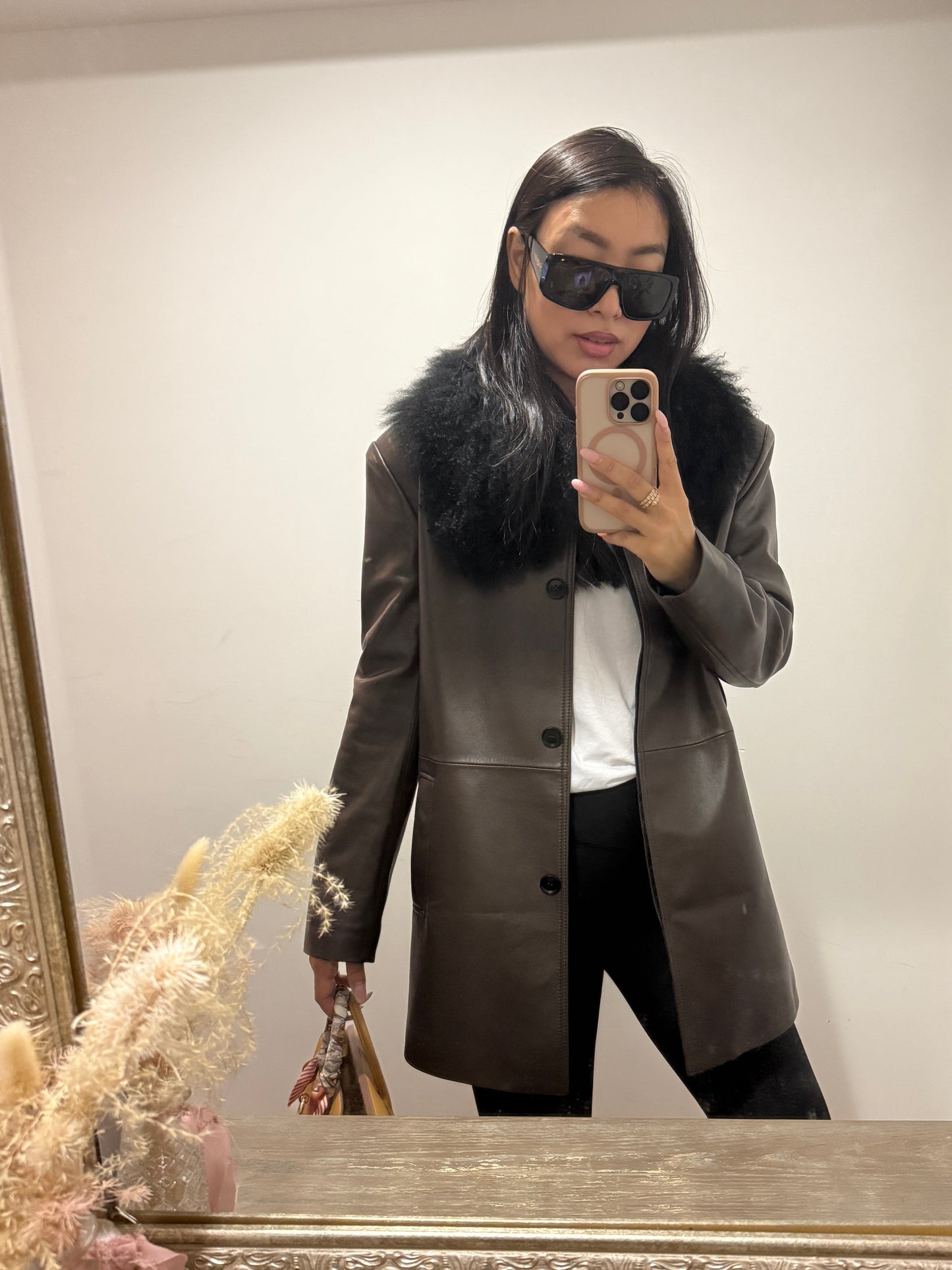Mindy Midi Leather Jacket