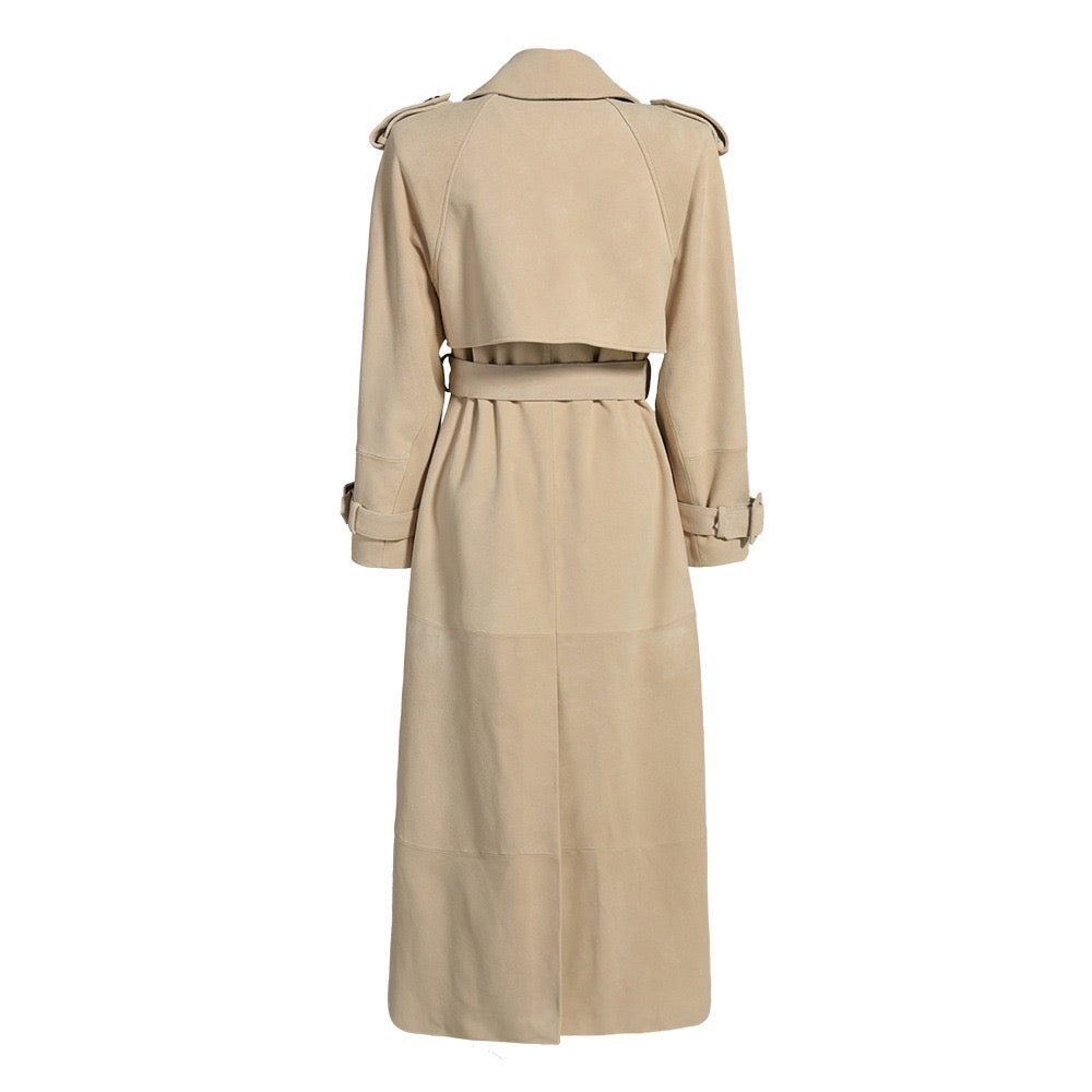Madison Suede Trench Coat