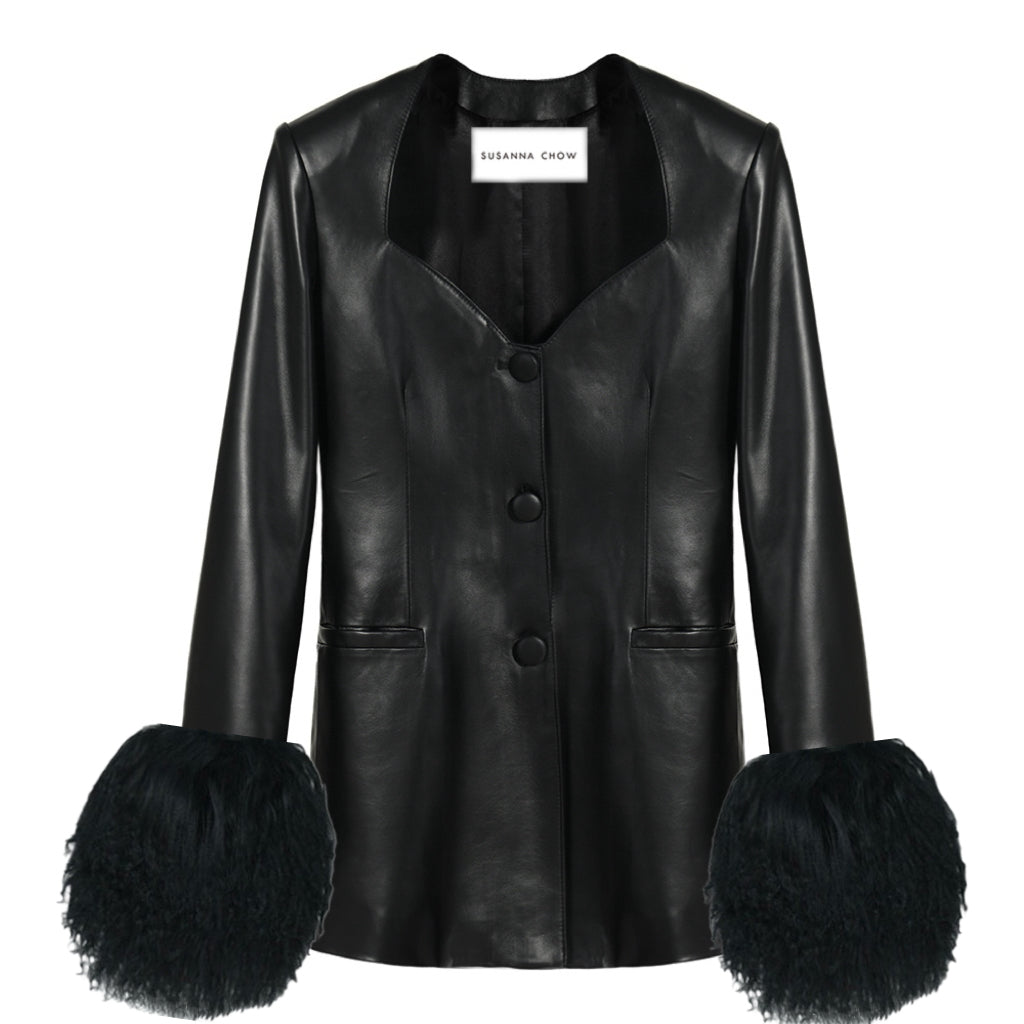 Daria Shearling Trim Blazer