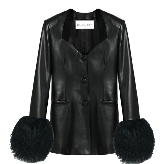 Daria Shearling Trim Blazer