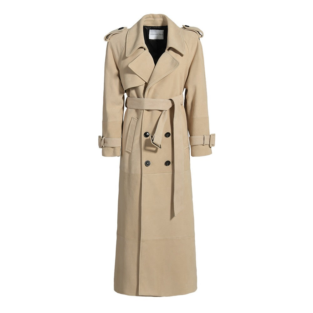 Madison Suede Trench Coat