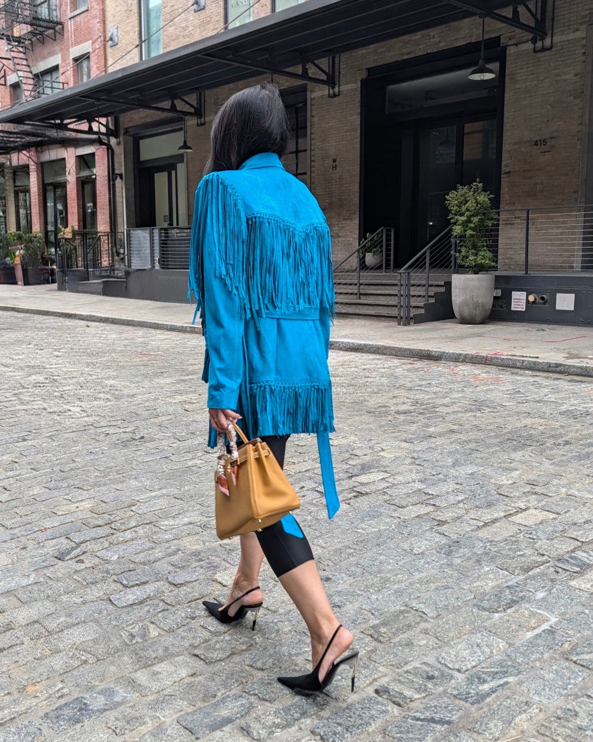 Sutton Suede Fringe Trench Coat