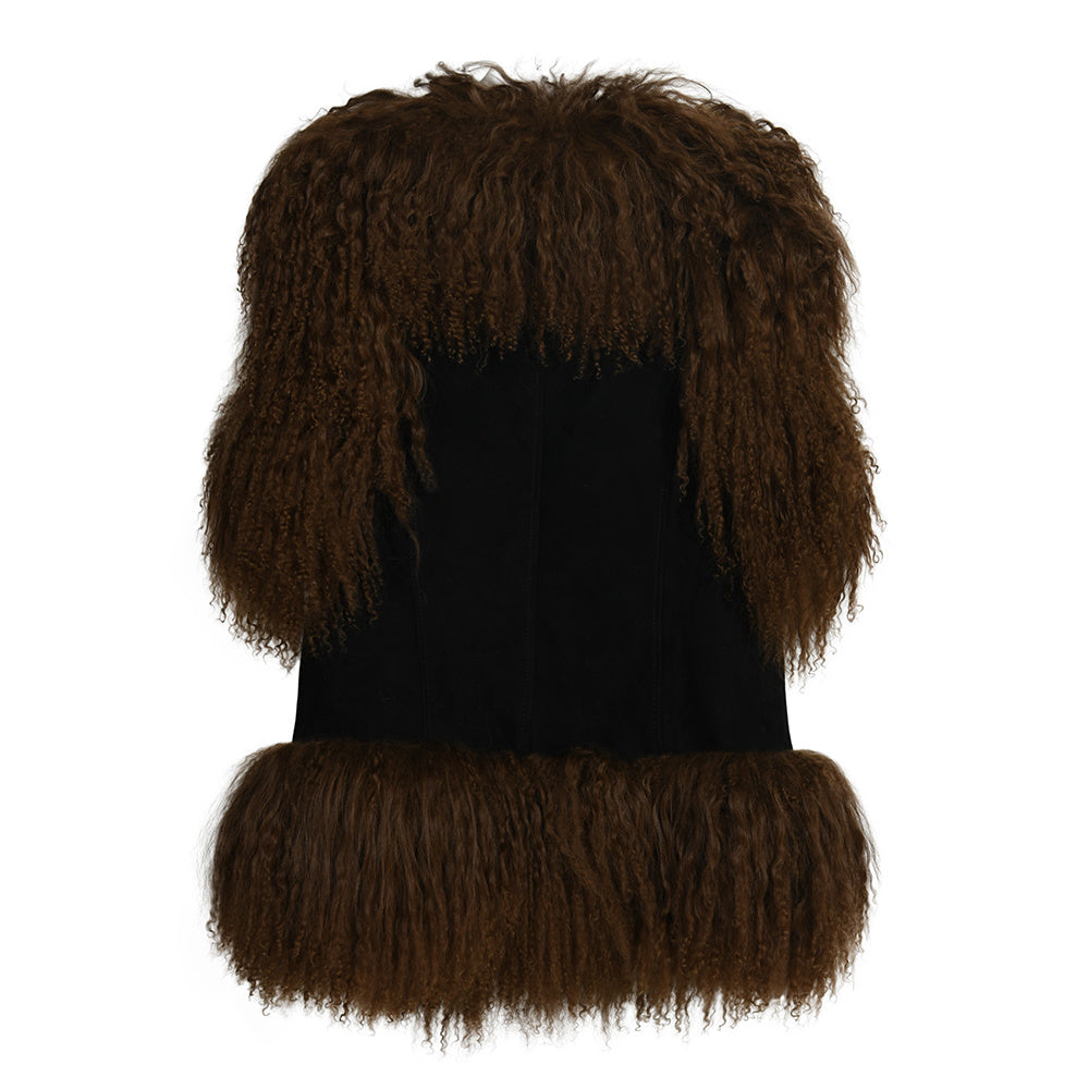 Dorothy Suede Shearling Vest