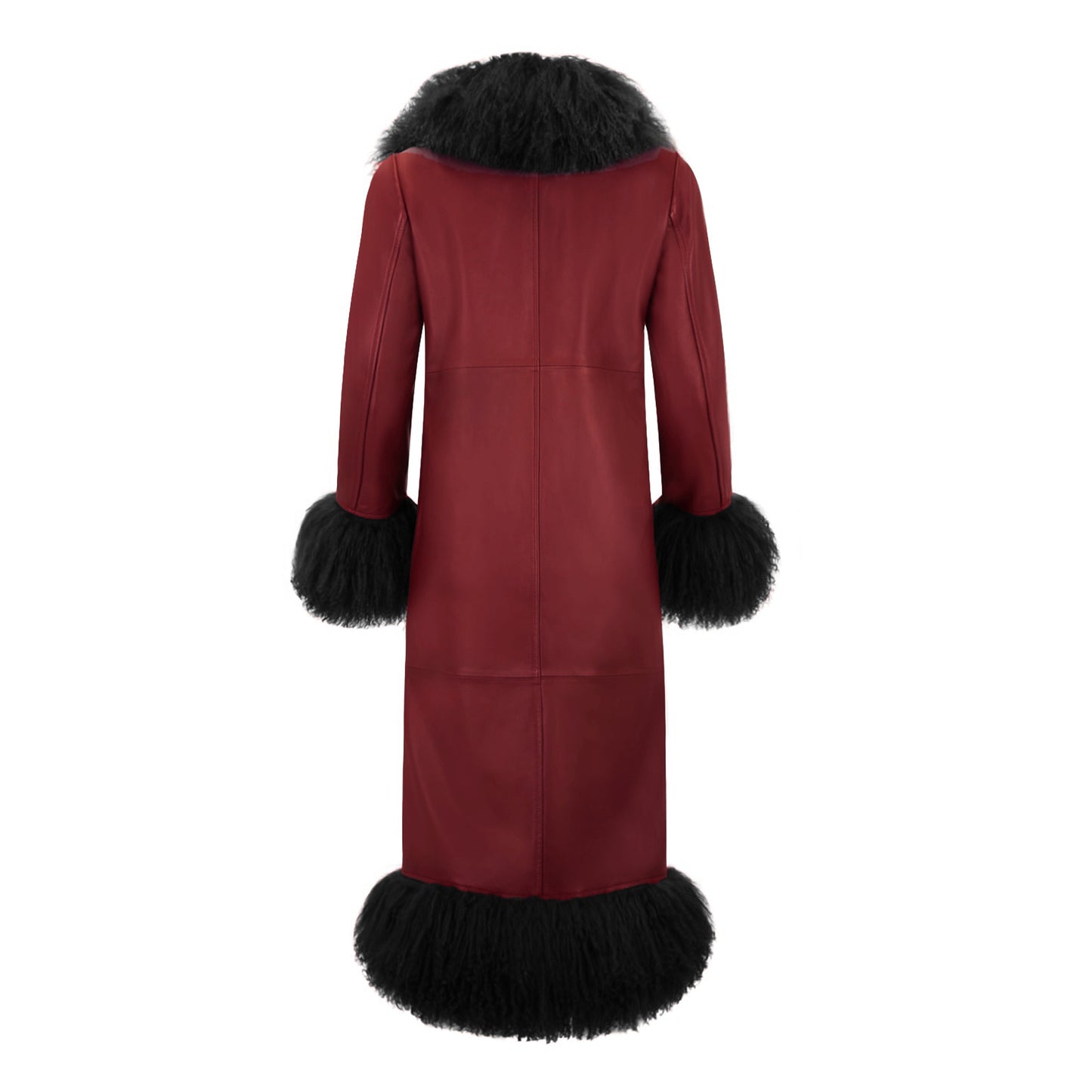 Dorothy Leather Shearling Maxi Coat