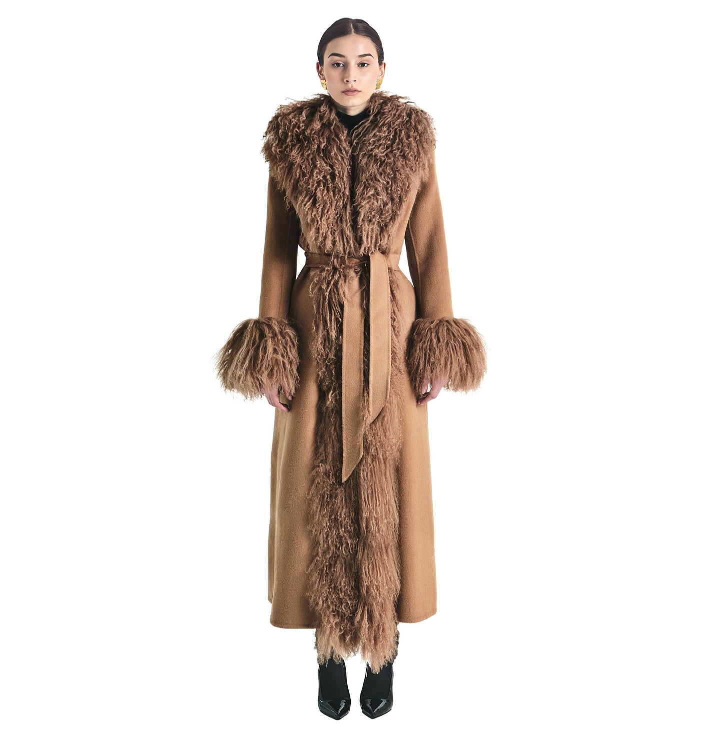 Inez Cashmere Shearling Coat