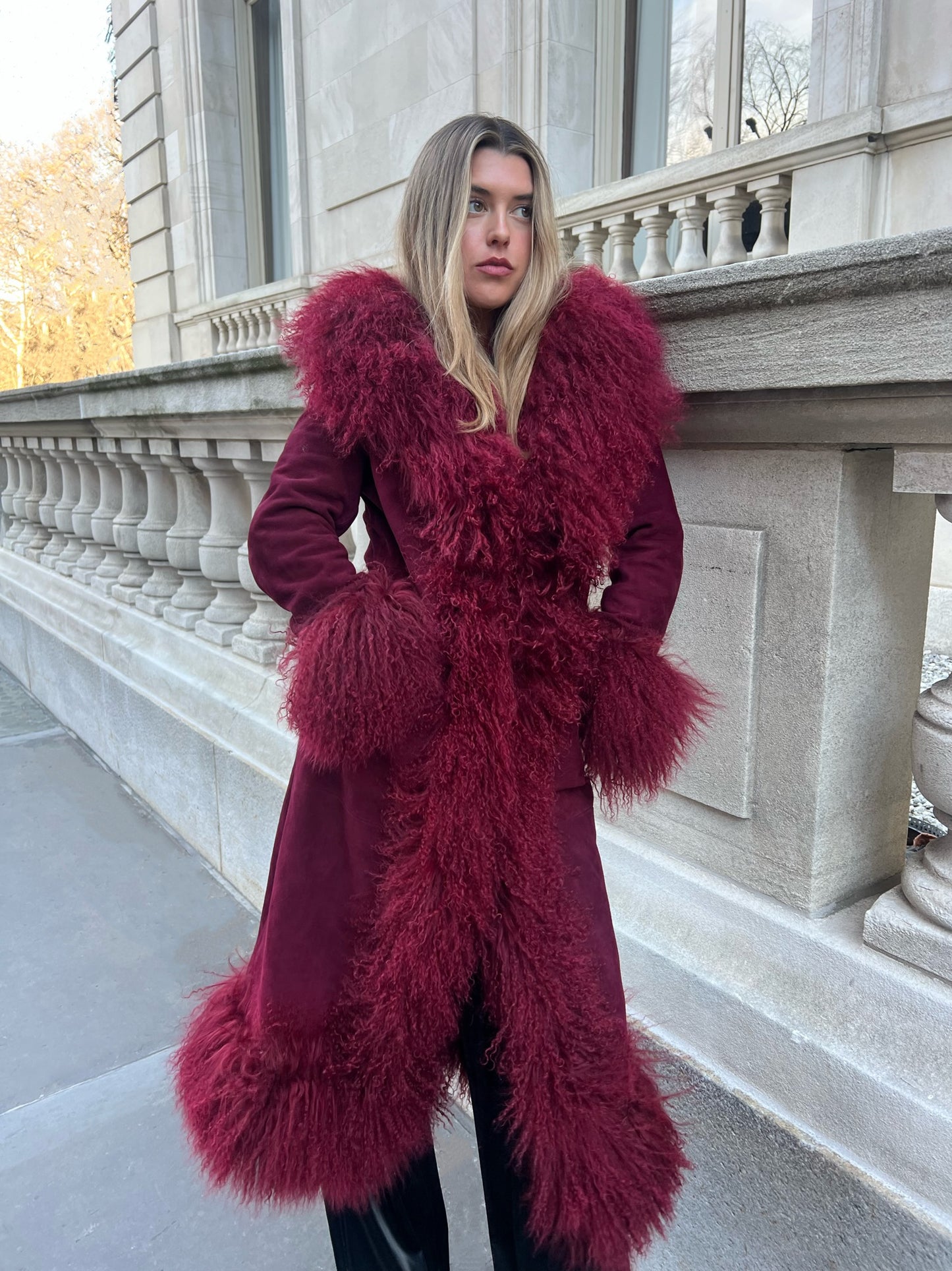 Dorothy Suede Maxi Coat