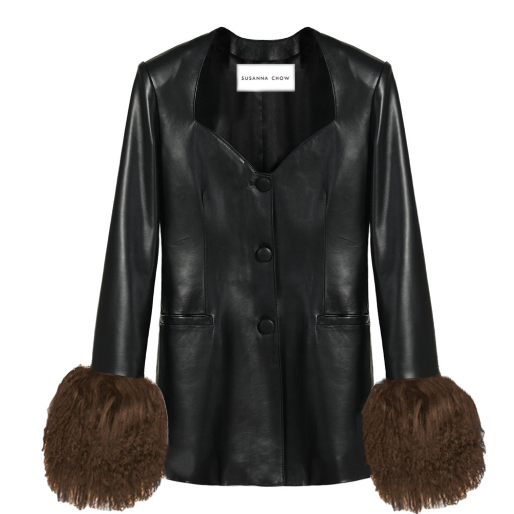 Daria Shearling Trim Blazer