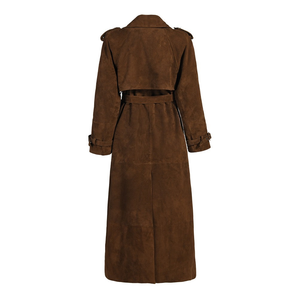 Madison Suede Trench Coat