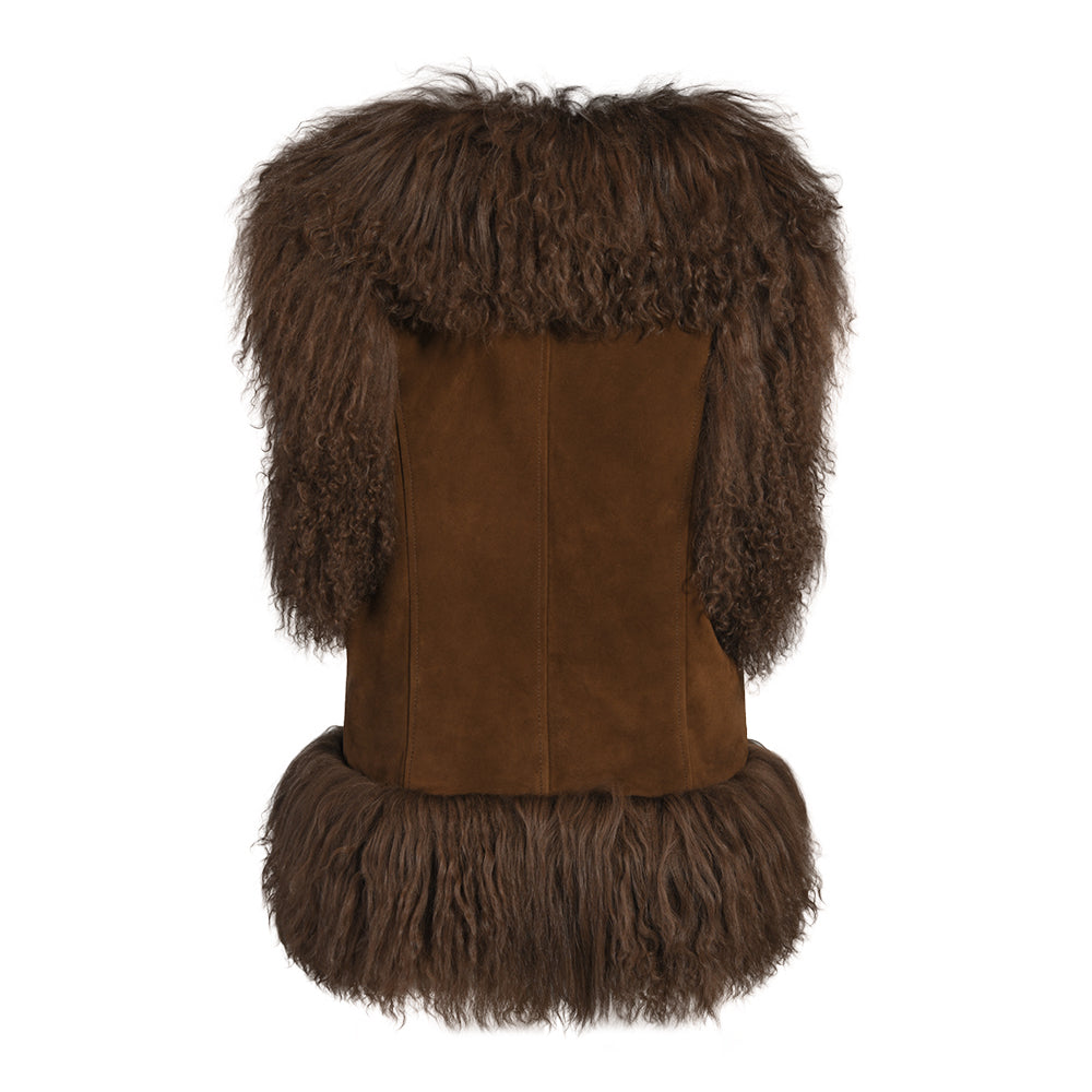 Dorothy Suede Shearling Vest