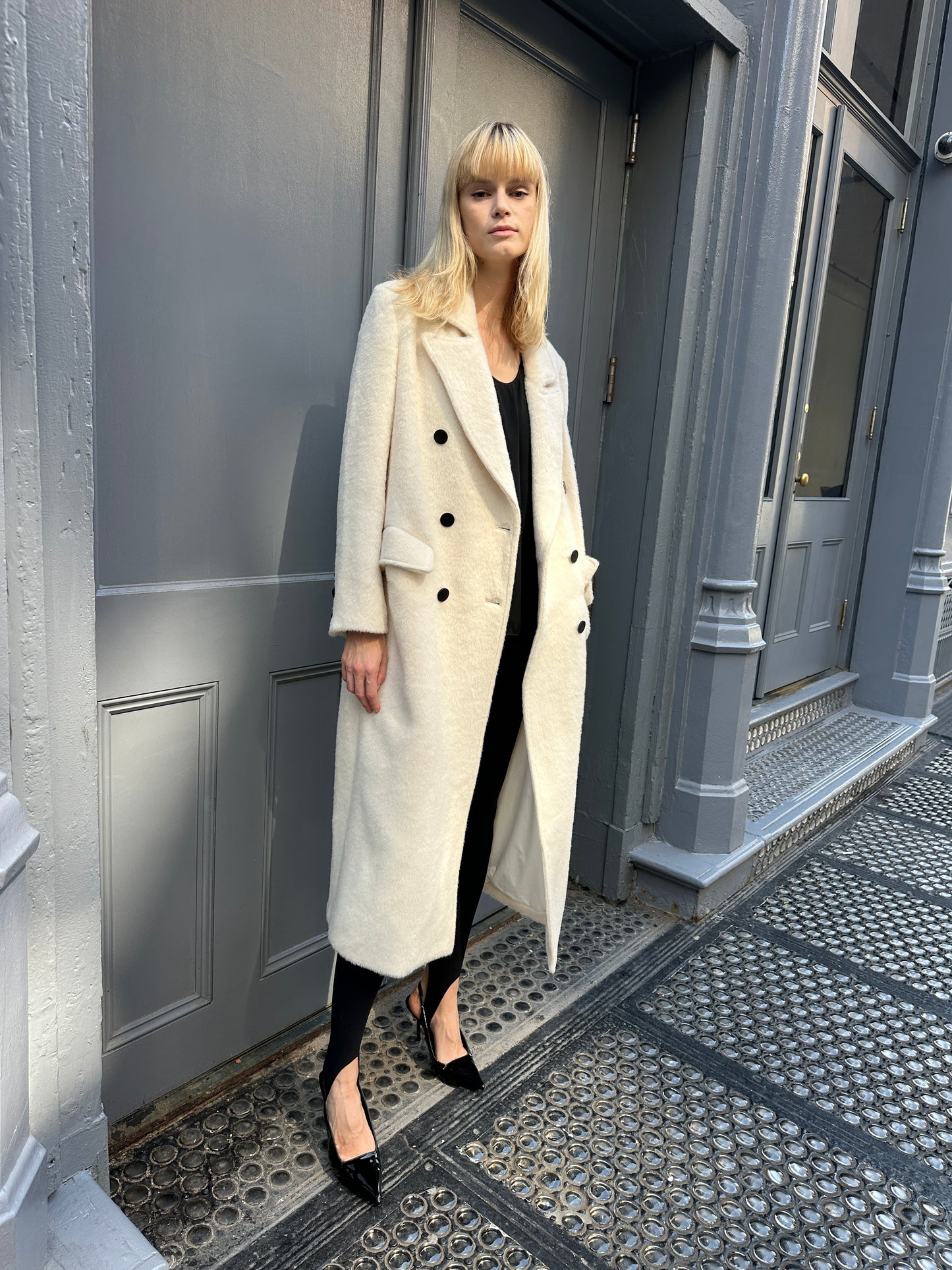 Collette Double Faced Alpaca Wool Cape Coat