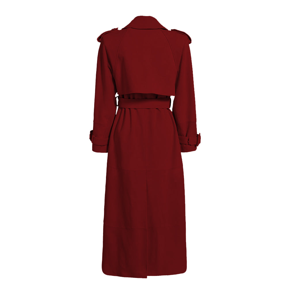 Madison Suede Trench Coat
