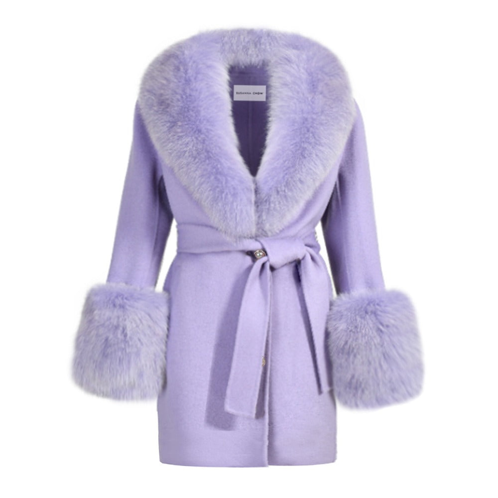 Jojo Midi Cashmere Shearling Coat
