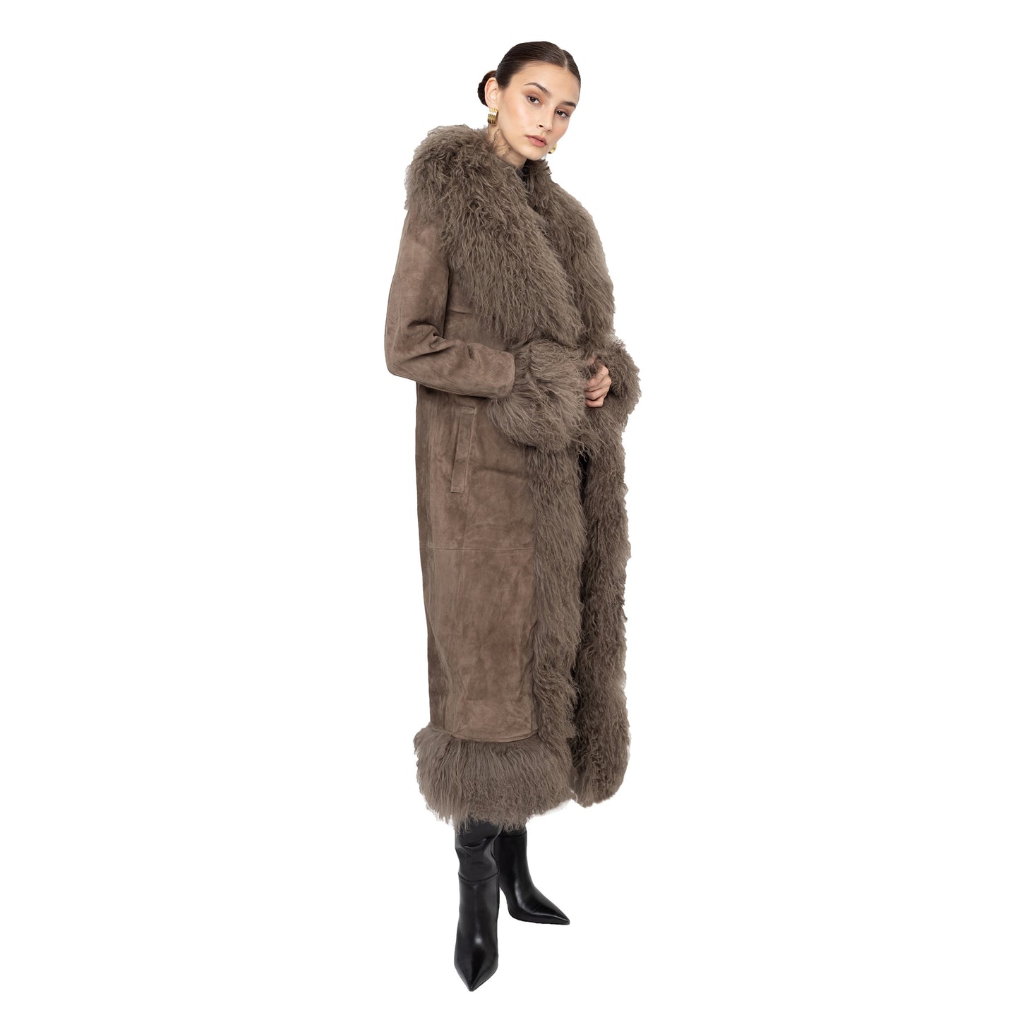 Dorothy Suede Maxi Coat