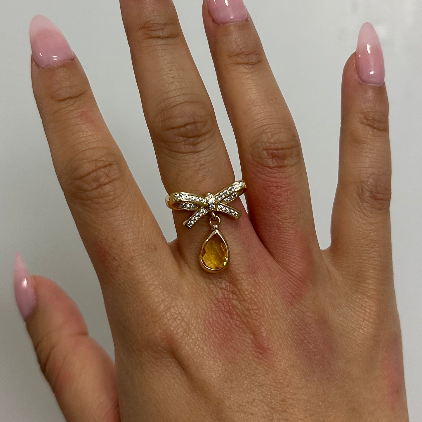 Theodora Birthstone Charm Ring
