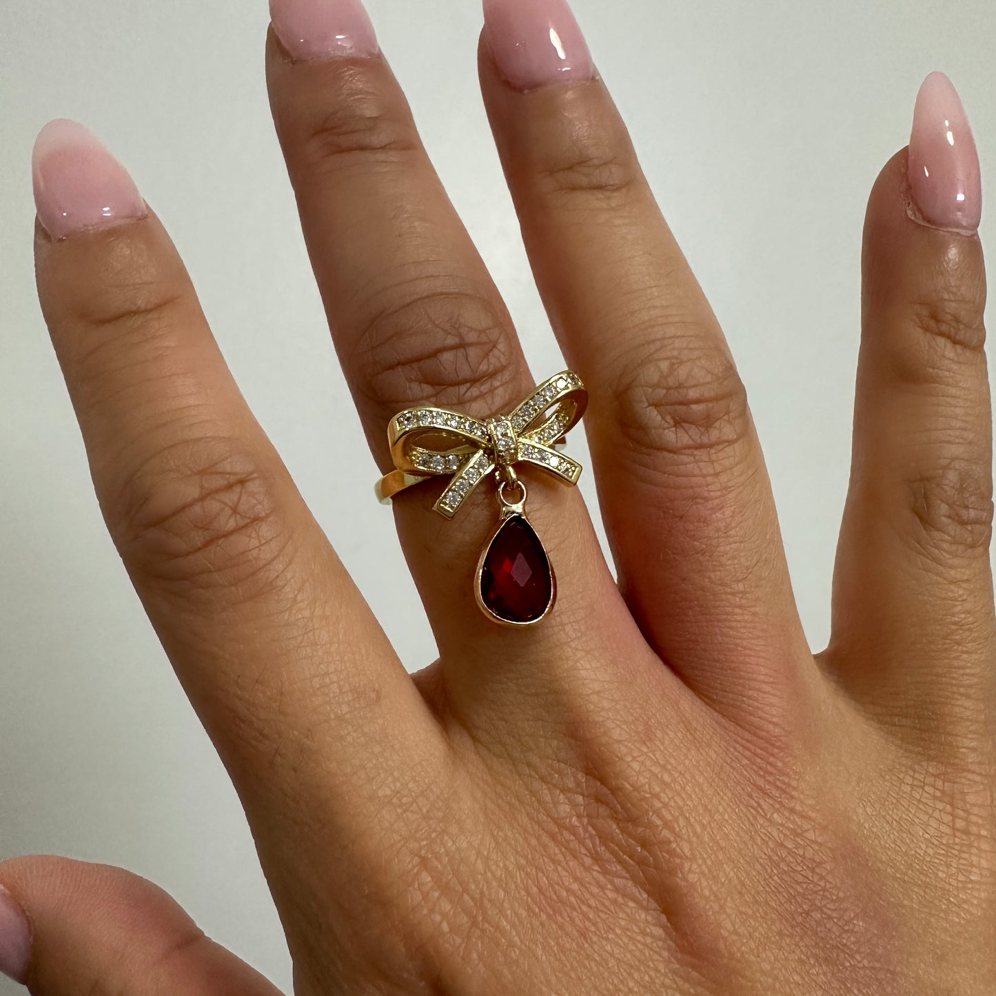 Theodora Birthstone Charm Ring
