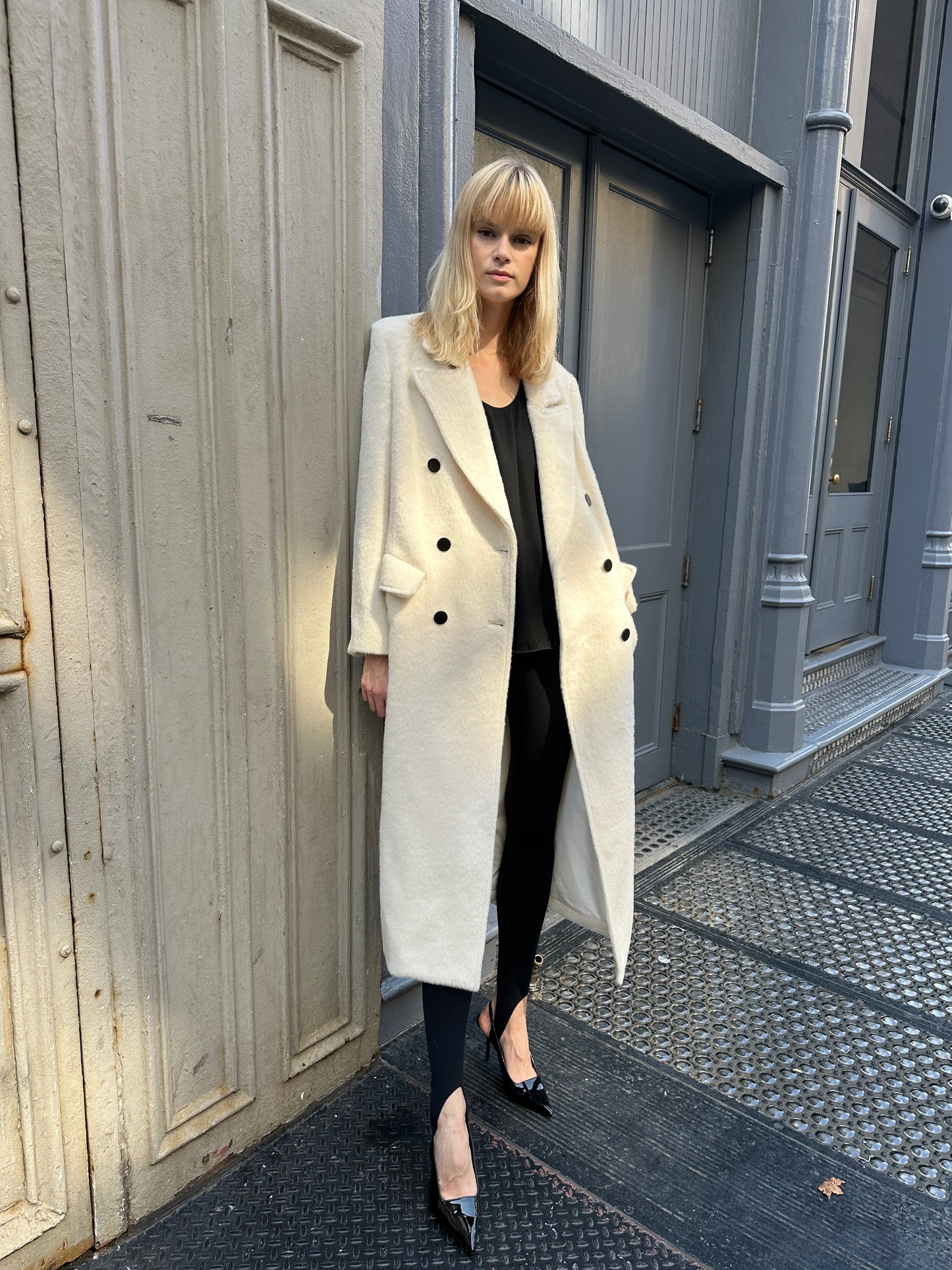 Collette Double Faced Alpaca Wool Cape Coat