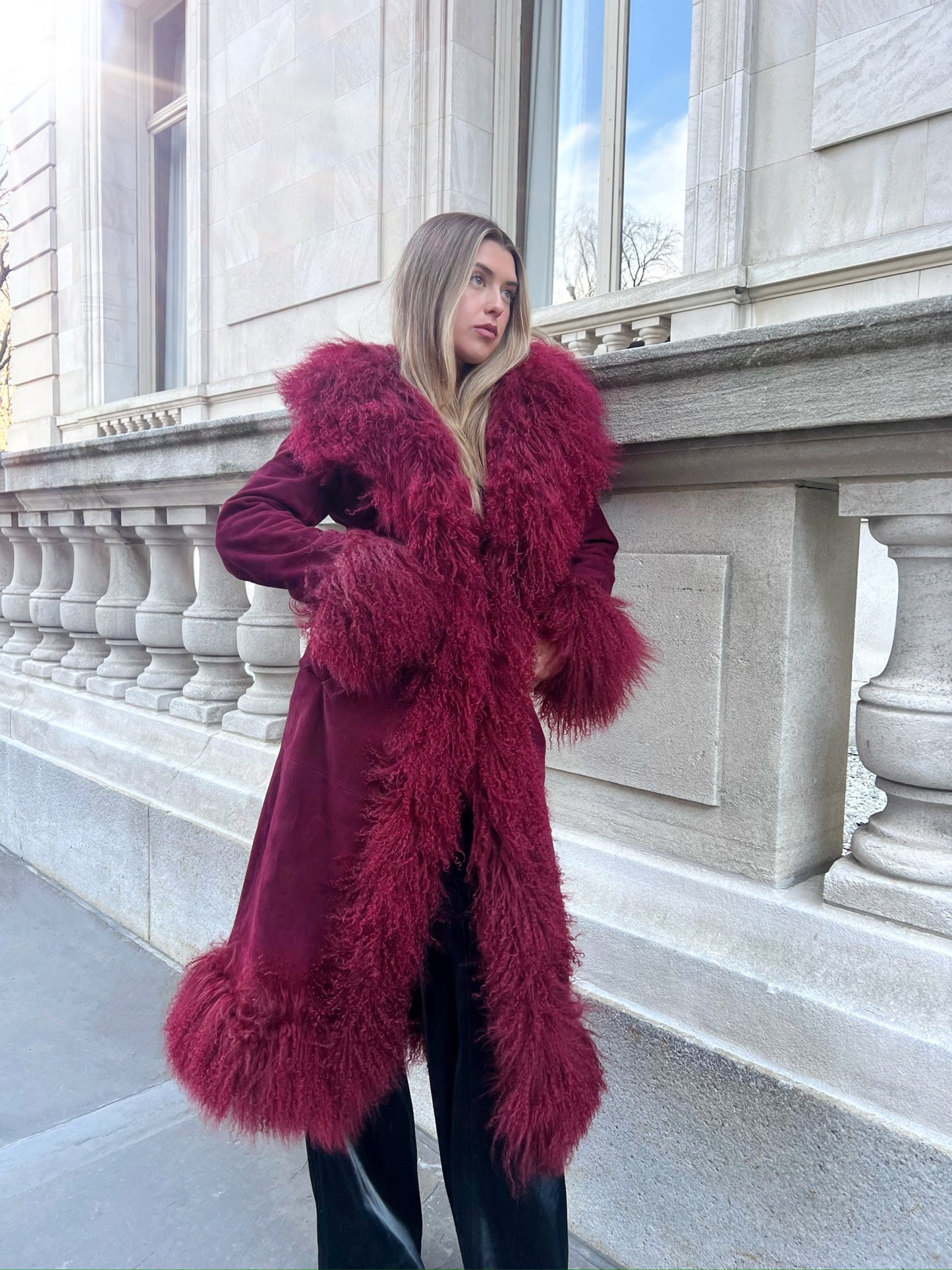 Dorothy Suede Maxi Coat