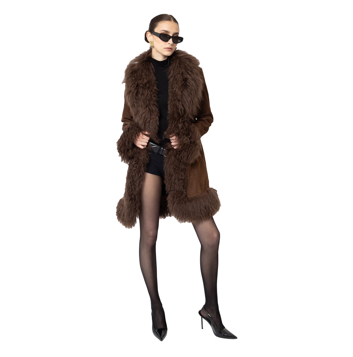 Dorothy Suede Midi Coat