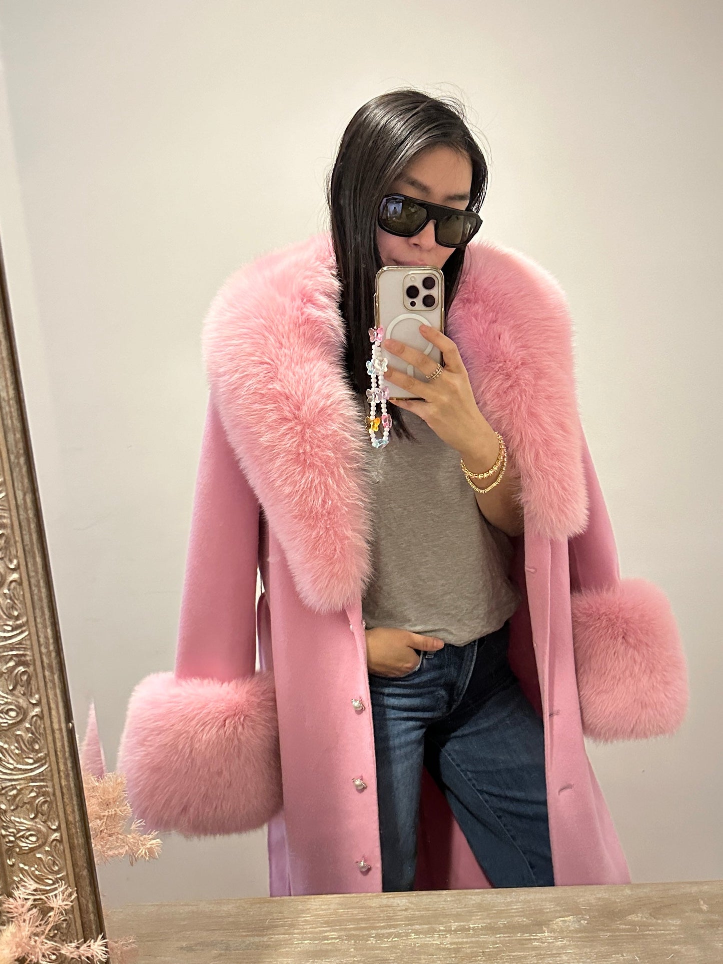 Jojo Cashmere Shearling Coat