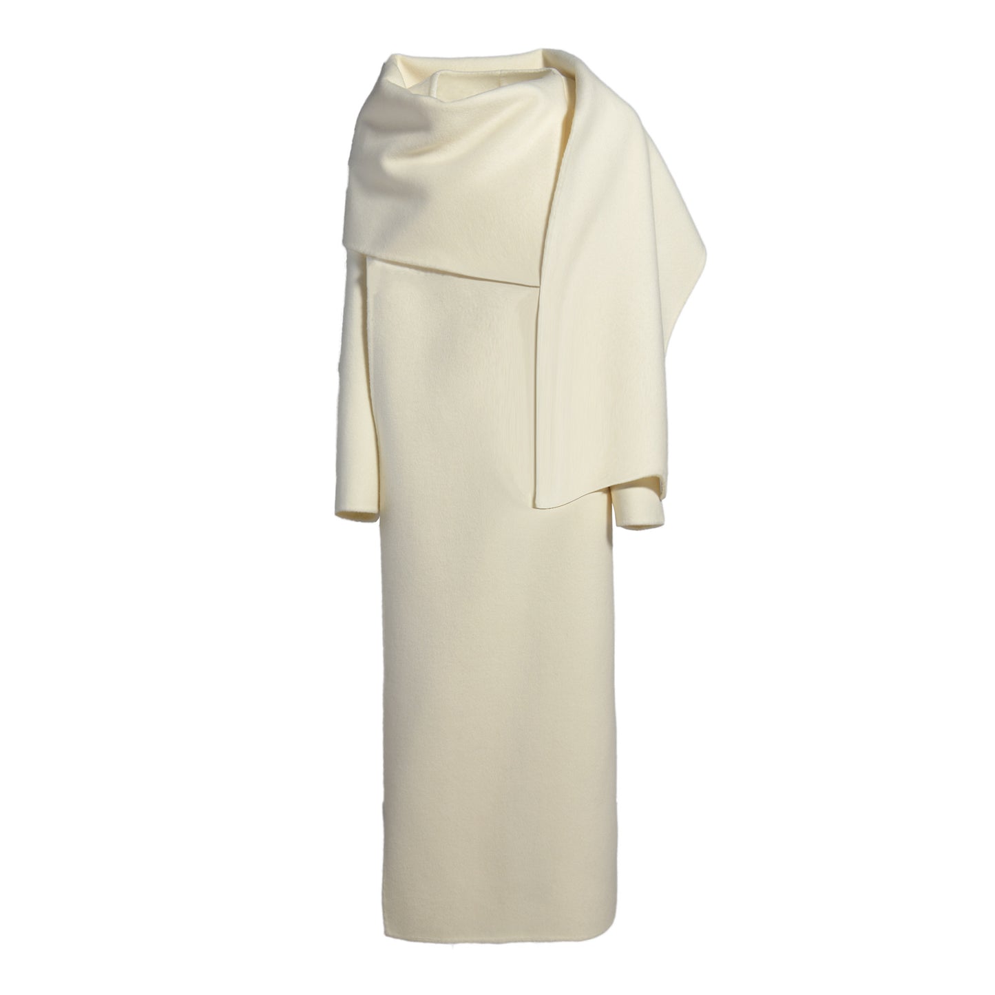 Uma Asymmetric Cashmere Wool Coat