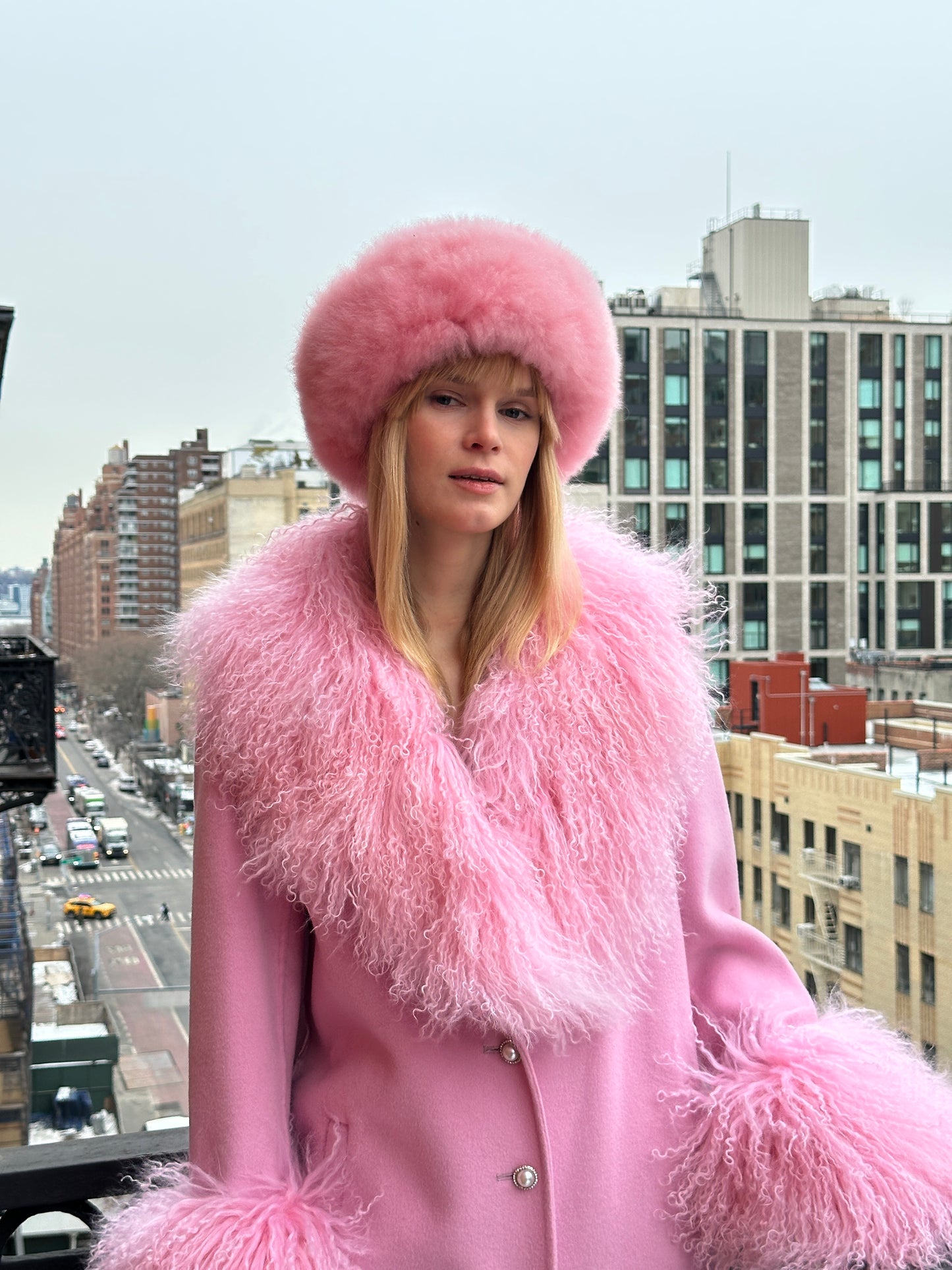 Mimi Midi Cashmere Shearling Coat