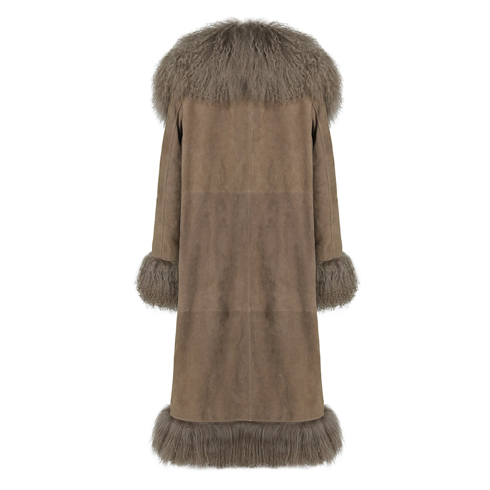 Dorothy Suede Maxi Coat