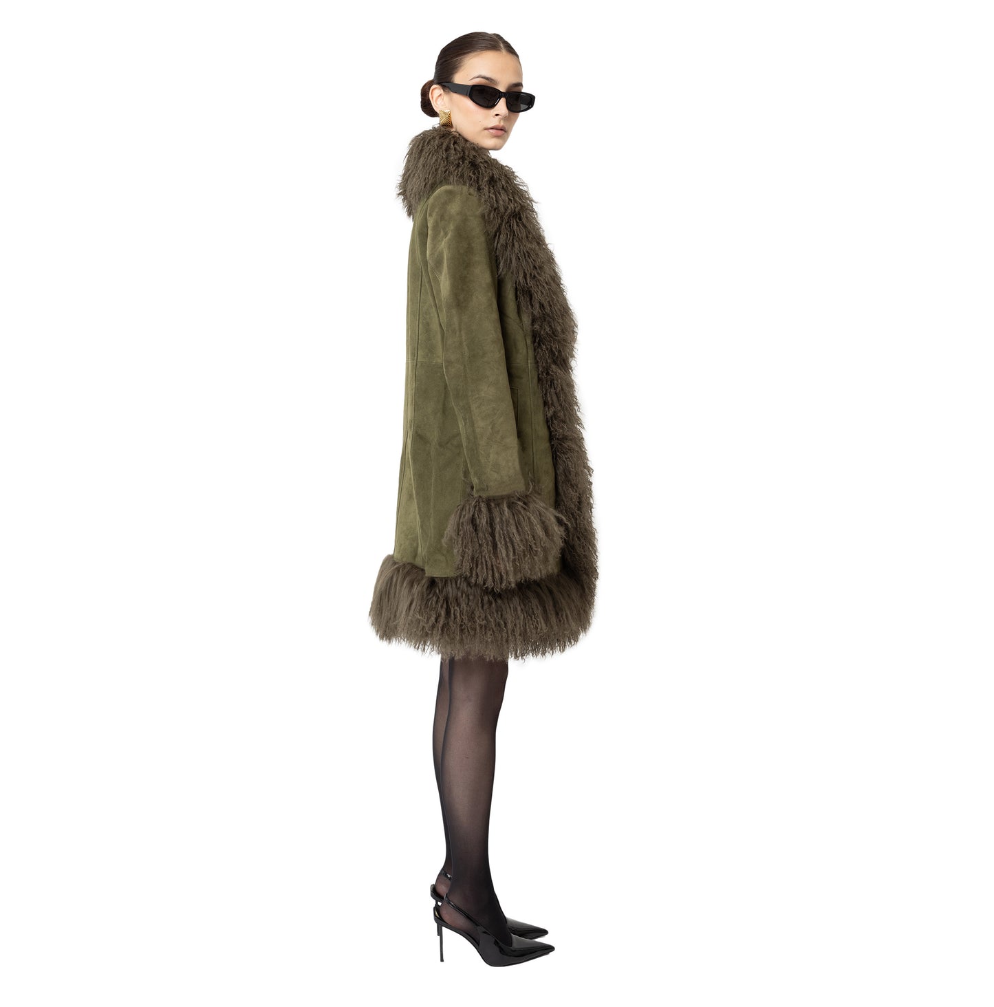 Dorothy Suede Midi Coat