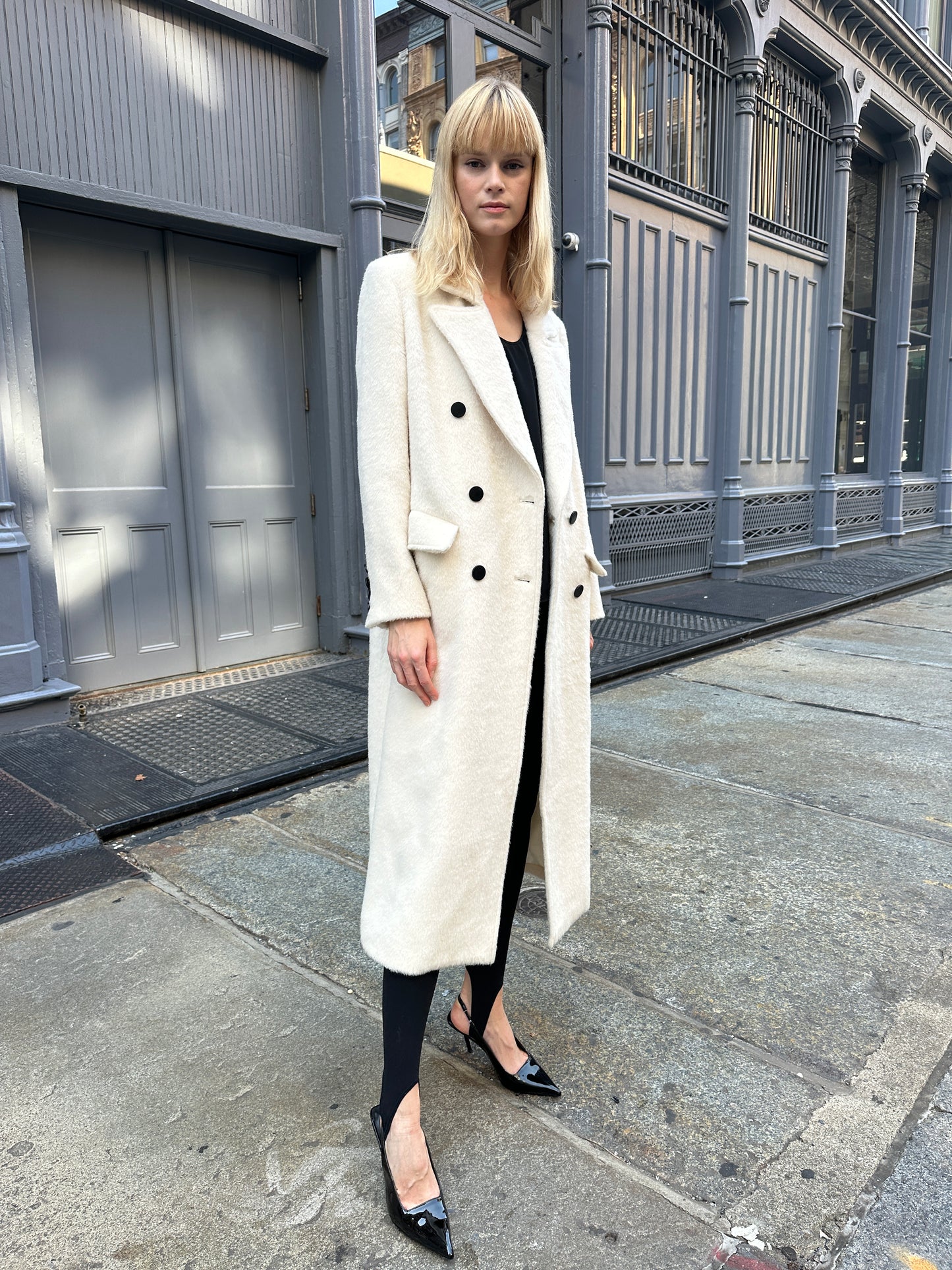 Collette Double Faced Alpaca Wool Cape Coat