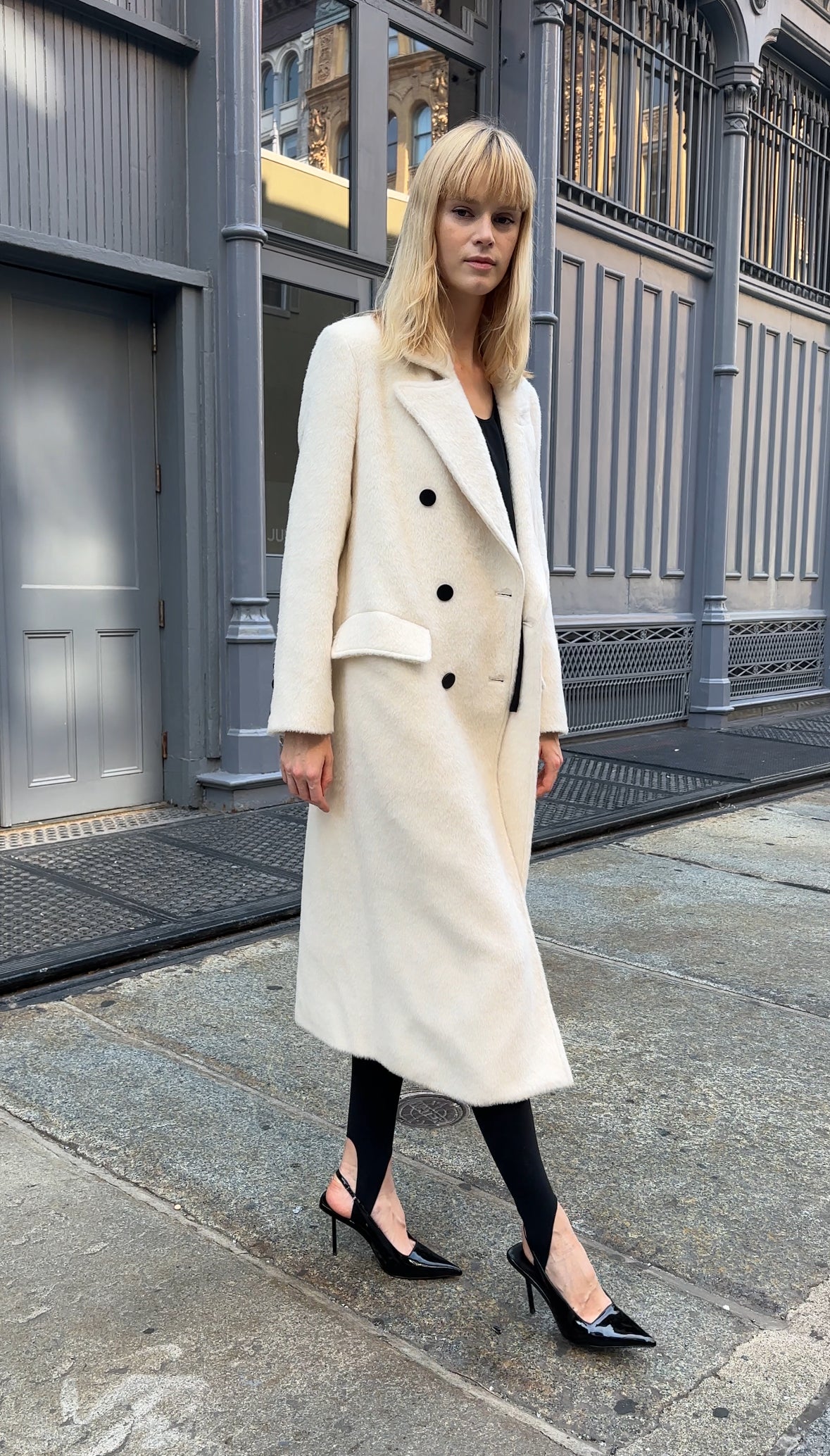 Collette Double Faced Alpaca Wool Cape Coat