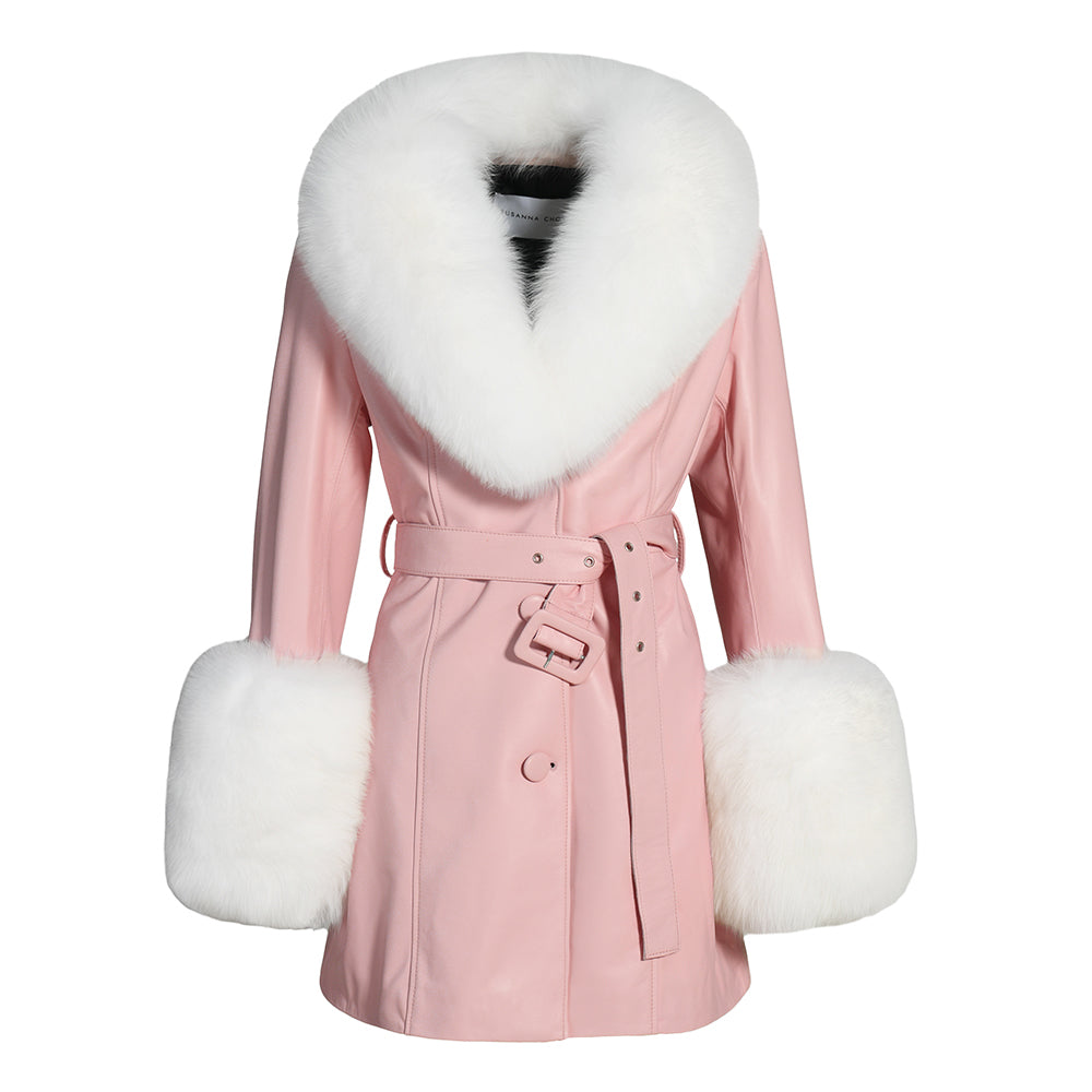 Roxy Leather Shearling Coat