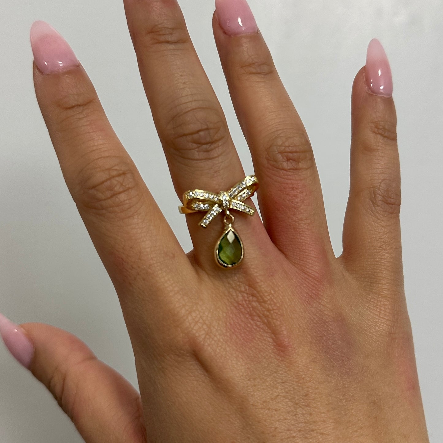 Theodora Birthstone Charm Ring