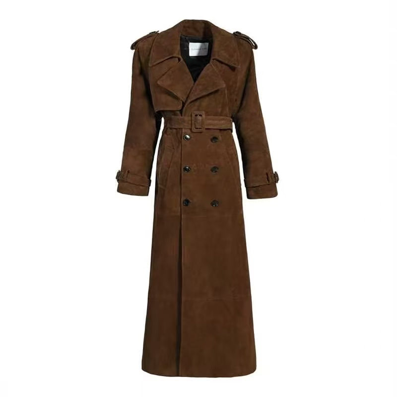 Madison Suede Trench Coat