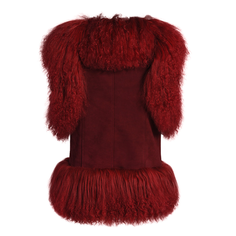 Dorothy Suede Shearling Vest