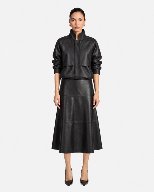 Alara Leather Maxi Skirt