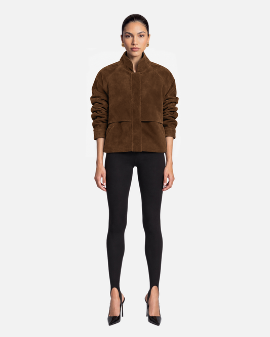 Remy Suede Bomber Jacket
