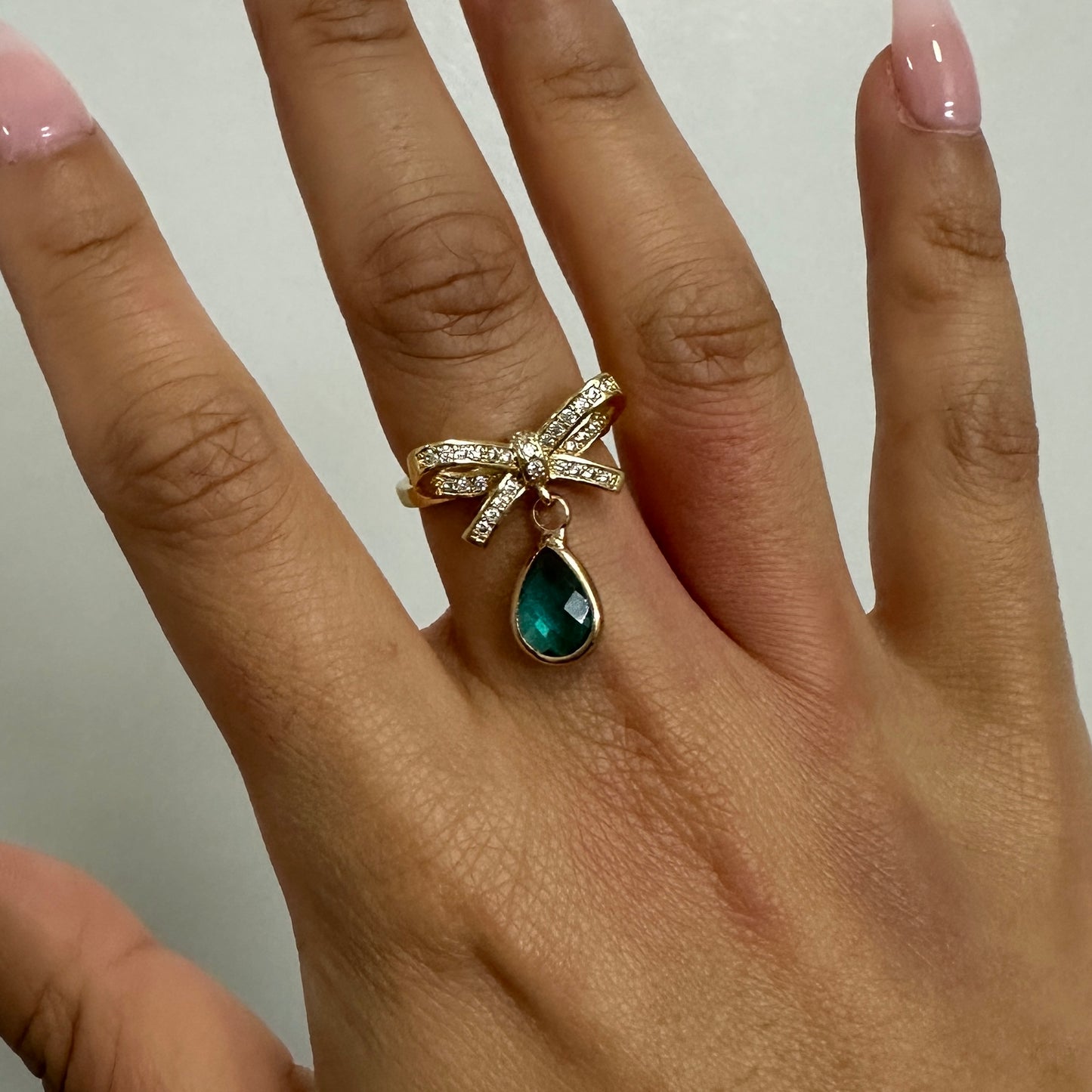 Theodora Birthstone Charm Ring
