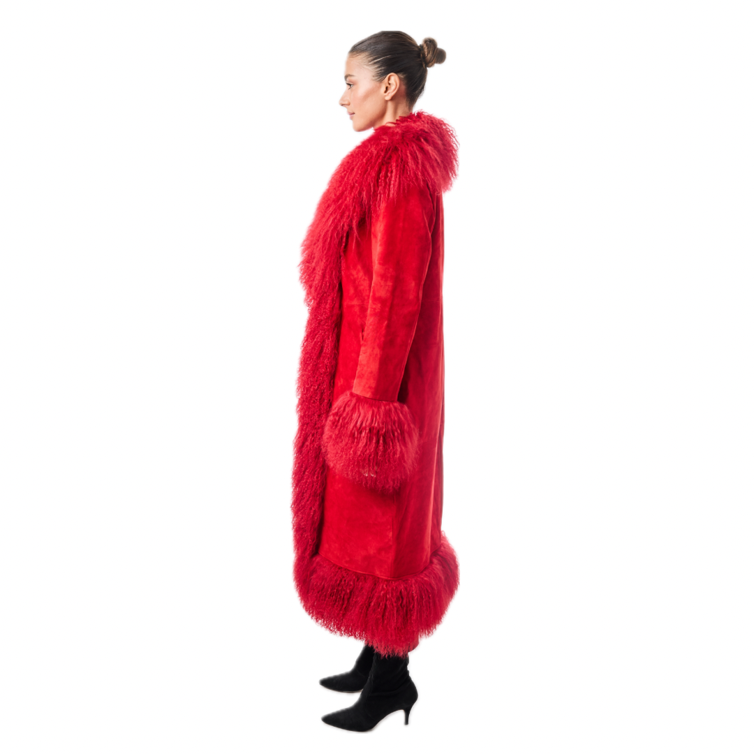 Dorothy Suede Maxi Coat