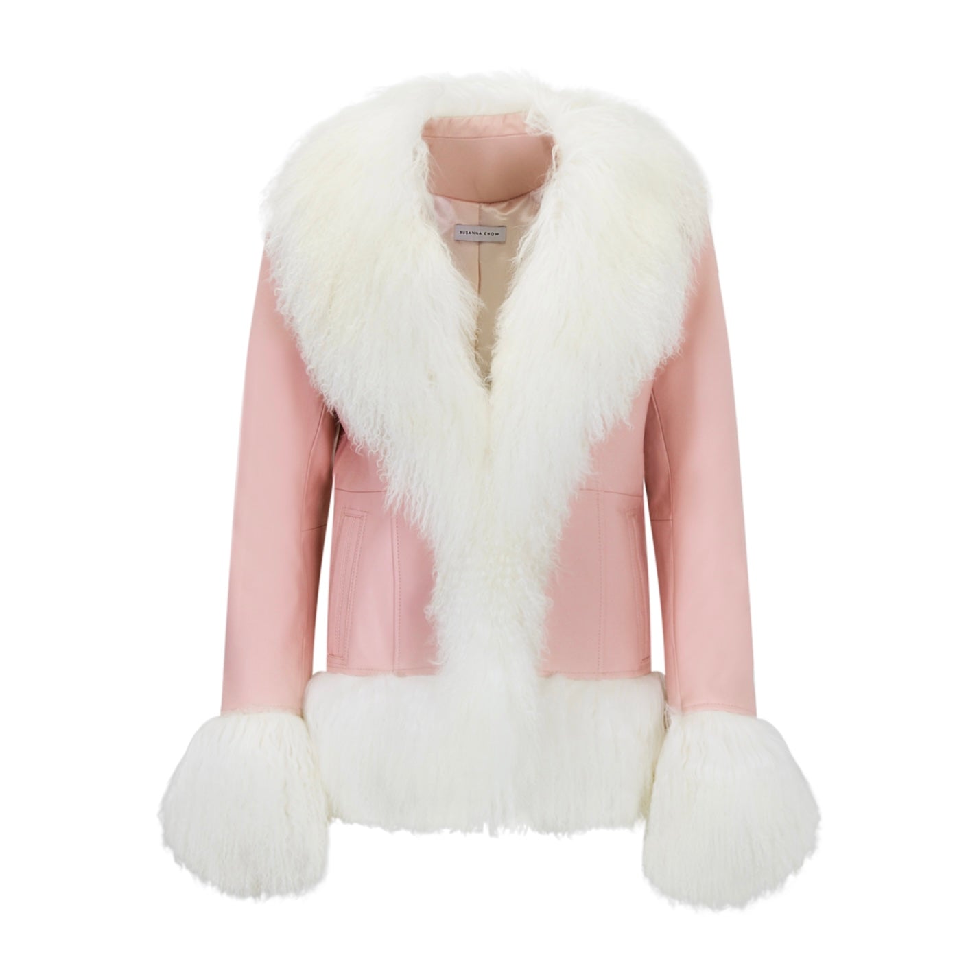 Dorothy Leather Shearling Coat Short Classic