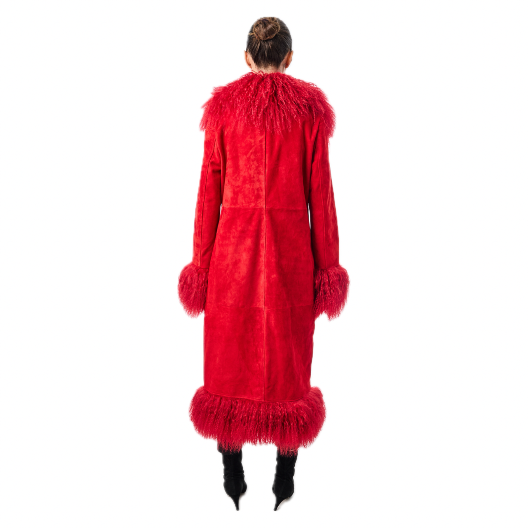 Dorothy Suede Maxi Coat