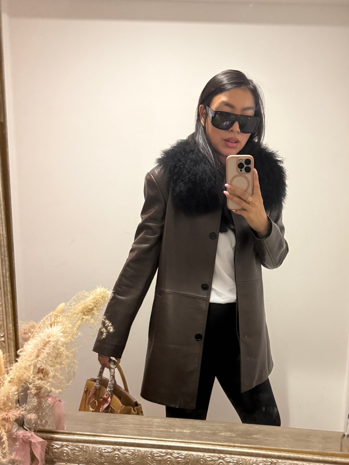 Mindy Midi Leather Jacket