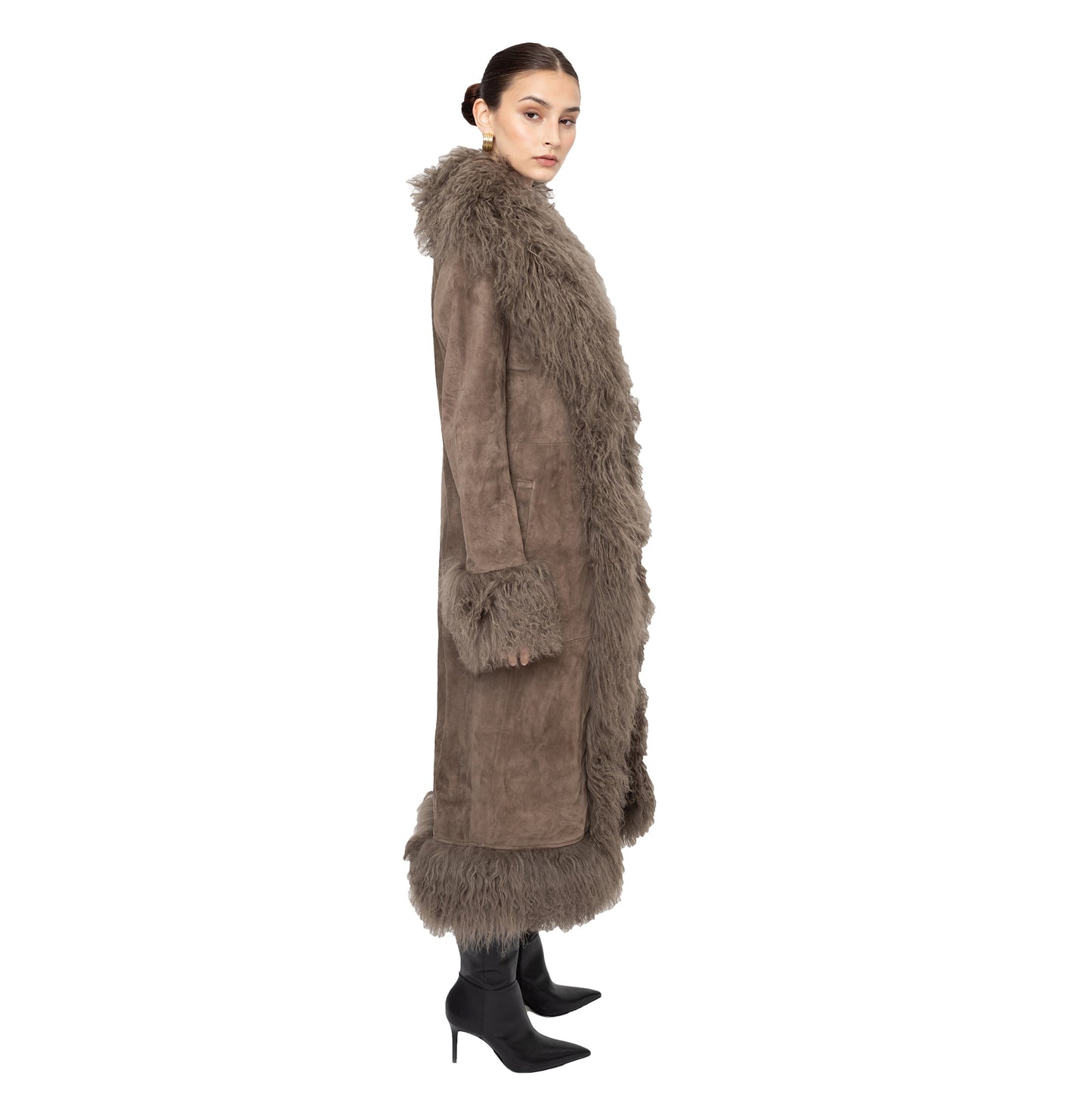 Dorothy Suede Maxi Coat