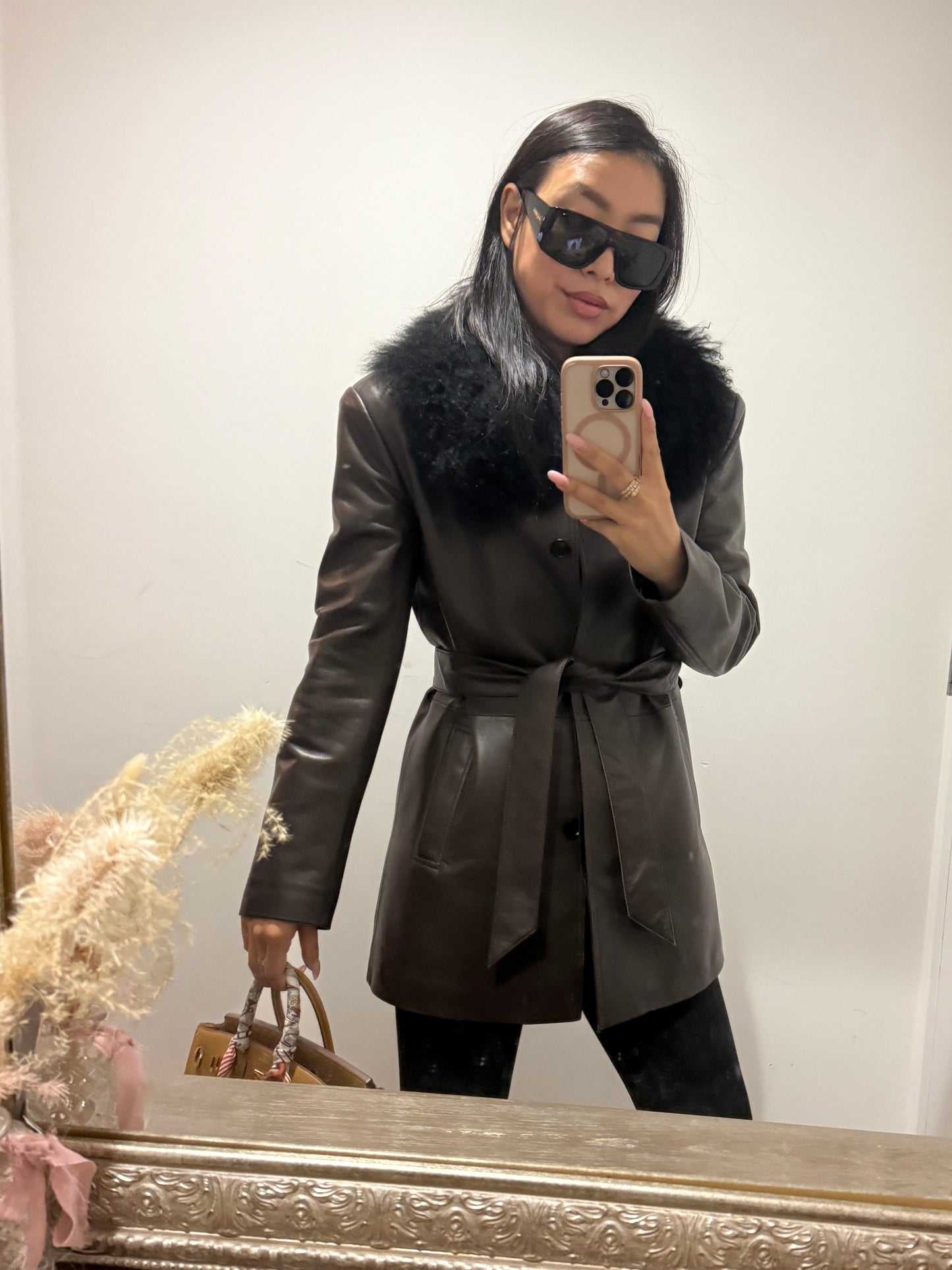 Mindy Midi Leather Jacket
