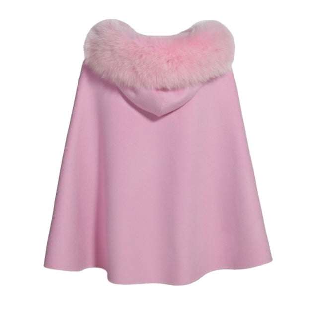 Priscilla Cashmere Hooded Cape
