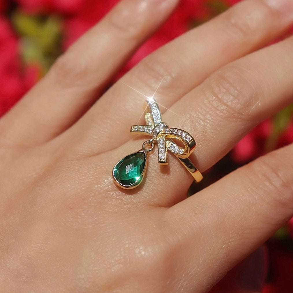 Theodora Birthstone Charm Ring