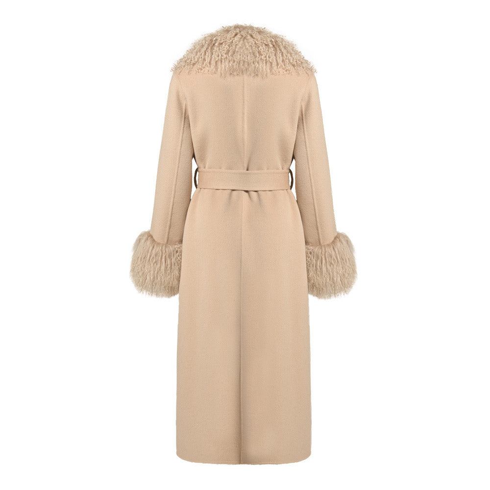 Inez Cashmere Shearling Coat