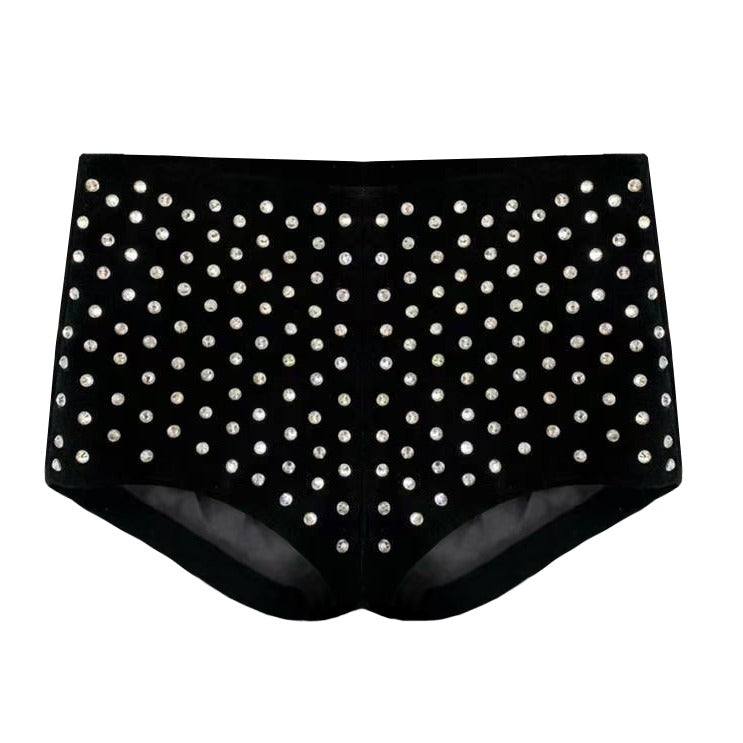 Demi Diamanté Suede Shorts