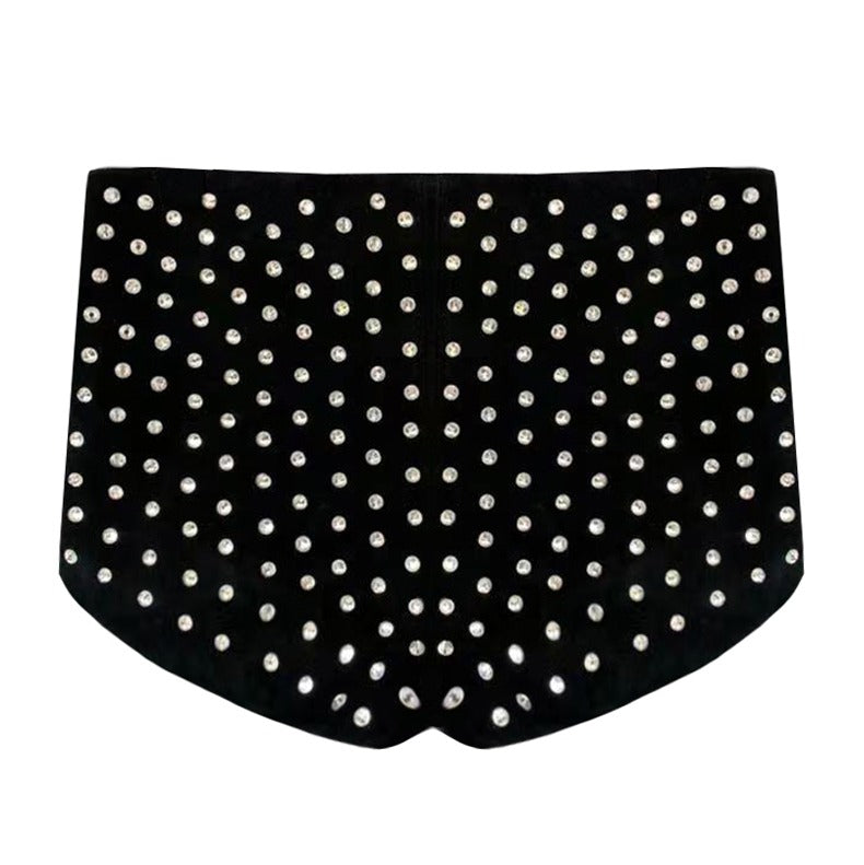 Demi Diamanté Suede Shorts