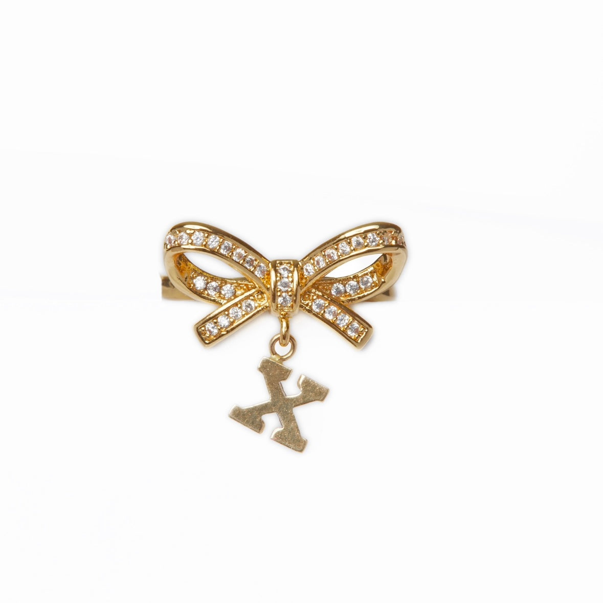 Theodora Letter Charm Ring