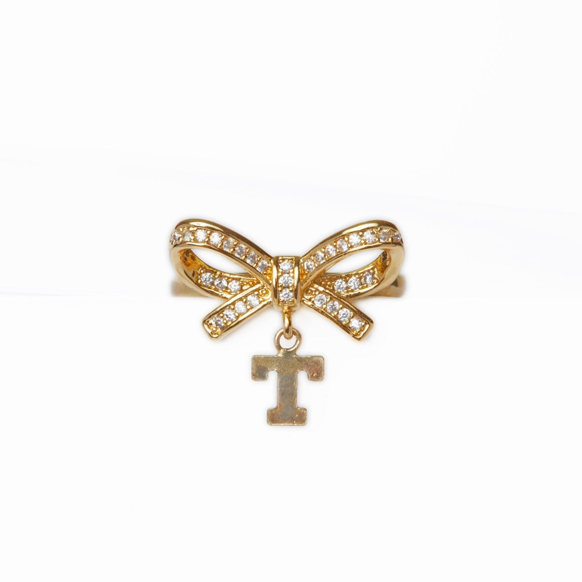 Theodora Letter Charm Ring