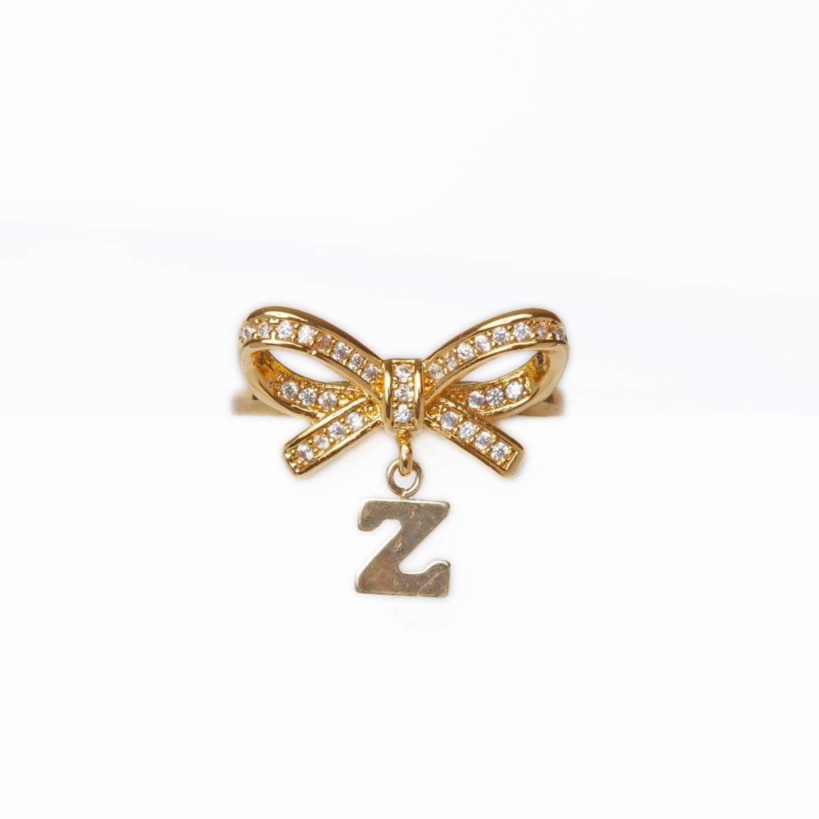 Theodora Letter Charm Ring